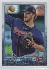 2015 Topps Chrome Prism Refractor Phil Hughes #185 c6h