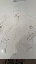 Loro Piana Men's White 100 Cotton Dress Shirt Size 16  34/35 Barrel Cuff