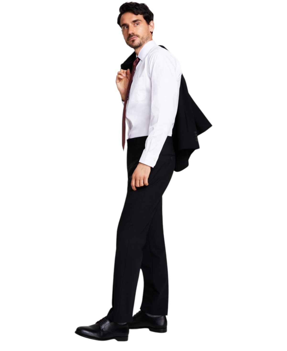 Brooks Brothers Mens Classic fit Dress Pants 36 34 Black Solid Stretch 18590₽