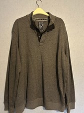 Maine New England / Men’s Grey 1/4 Button Thick Fleece / Size XL