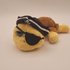Russ Berrie Shelly Plush Turtle Lil Peepers Stuffed Animal Toy Pirate 9" Yellow
