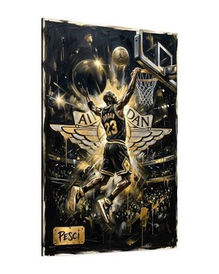 Michael Jordan Leinwand Bild Chicago Bulls 23 Farbig Dekoration Wandbild Pop Art