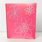 Pink With Embroidered Flowers 9x7.5 Photo Album, Holds 4x6 Photos