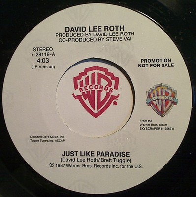 David Lee Roth - Just Like Paradise, 7'', (Vinyl)