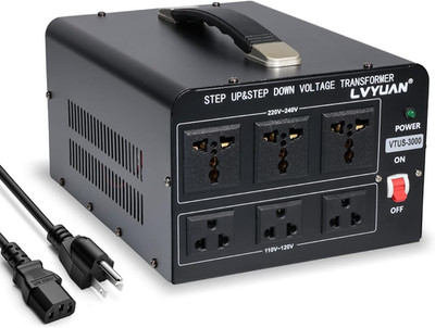 3000 Watt Voltage Converter Transformer Heavy Duty Step Up/Down AC 110V/120V/220