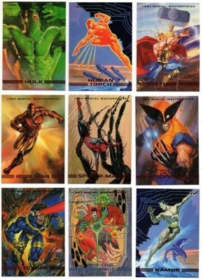 1993 SkyBox Marvel Masterpieces Base  and Chase Cards Singles U-Pick X-men