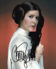 1977 STAR WARS CARRIE FISHER PRINCESS LEIA 8.5X11 SIGNED PHOTO POSTER REPRINT