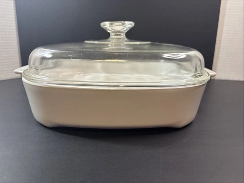 Vintage Corning Ware MW-A-10 with Pyrex Lid A-12-C Microwave Browning Dish