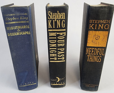 Lot of Three Stephen King Hardcover Books Needful Things, Four Past Nightmares &