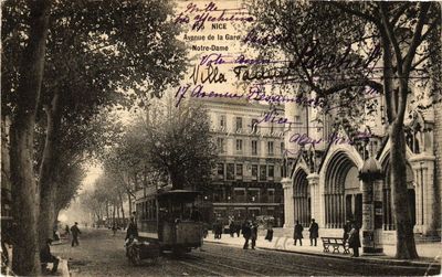CPA AK NICE avenue de la gare Norte-Dame (375061)