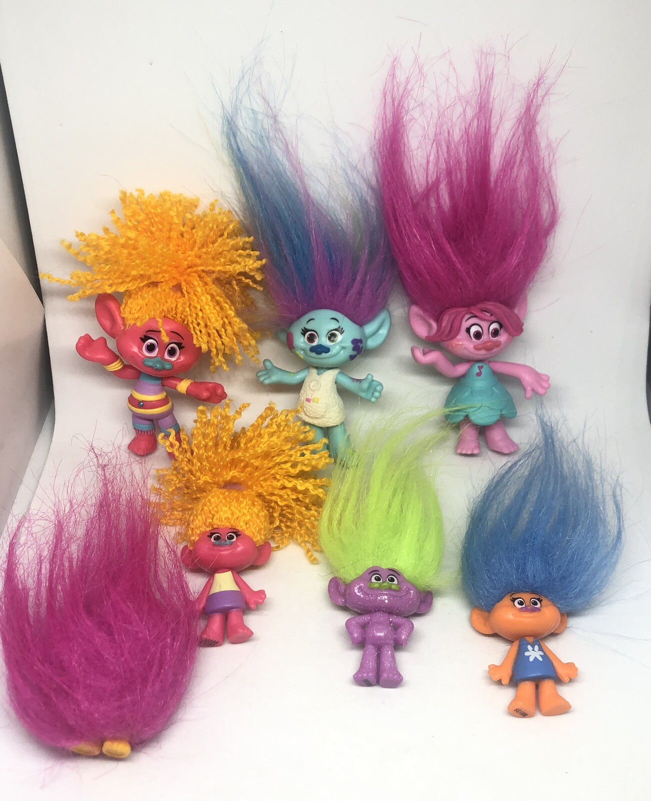 Trolls Movie Lot Of 7 Mixed Hasbro DreamWorks Figures Dolls Toy