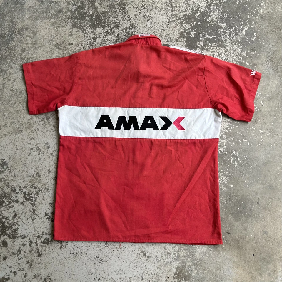 Vintage Simpson USA Work Shirt Men Large Red White Embroidered American Workwear - Image 2 of 4