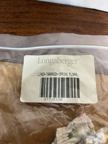 Longaberger Estragon Frühling Blumenkorb Liner 4” bye 4” Neu im Beutel - Bild 6 von 6