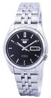 Seiko 5 Automatic Black Dial Silver Steel Case Band SNK SNK361K1 Men's Watch 30M