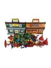 Wild West Playset Figurine Lot Multicolor Cowboys Army Indian Native American
