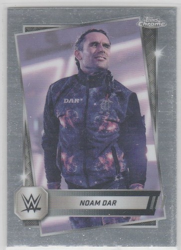 Topps 2025 Chrome WWE NXT Base Card # 142 Noam Dar Plain Chrome Border