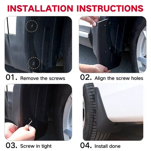 4X Mudguard Mud Flap Splash Guard Fender For Toyota Yaris Cross Non GR 2023 - Foto 7 di 7