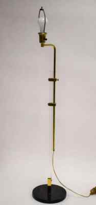 George Hollis Jones Lucite & Brass Floor Lamp - 4' to 6' Tall