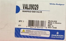 Emerson White Rodger Manifold Gas Valve VAL09029, 36J24-205