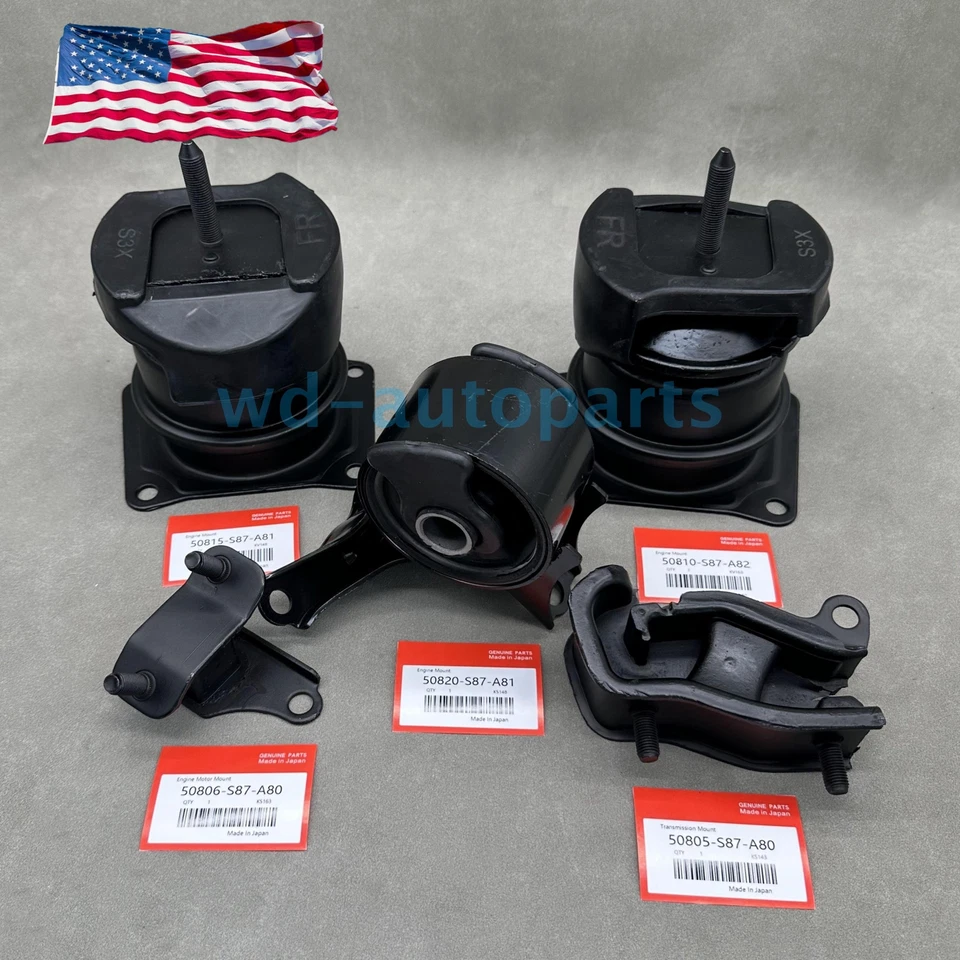 New 5X Engine Motor Trans Mounts For 98-02 Honda Accord 3.0 V6 Auto Transmission Foto 2 de 4