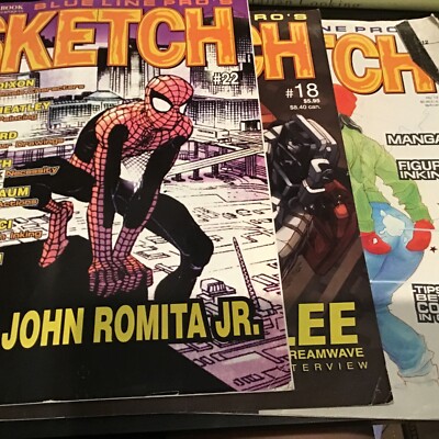 Lot Of 3 BLUE LINE PRO'S SKETCH - #12,#18, #22 LIberty Meadow's Frank CHO @29