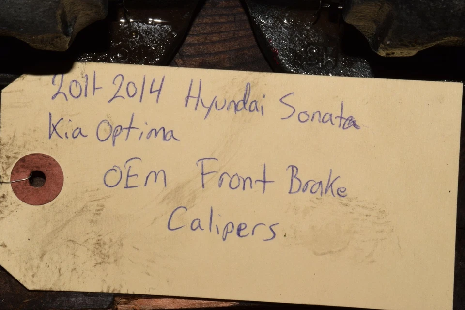Pinzas de freno delanteras izquierda derecha originales Hyundai Sonata Kia Optima 2011-2014 OEM Foto 3 de 4