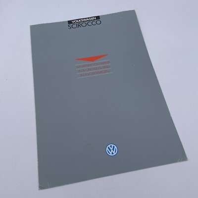 Volkswagen Scirocco 1986 UK Car Sales Market Foldout Sales Brochure GT, GTX, 16v
