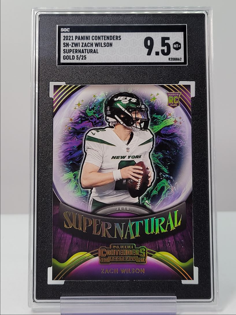 Zach Wilson Panini Contenders Supernatural #SNZWI Gold