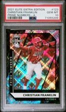 2021 Elite Prime Numbers A 3/195 #123 CHRISTIAN FRANKLIN Razorbacks PSA 10 GEM
