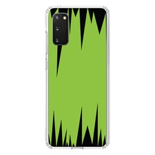 Clear Case for Galaxy S Pick Model Lime Green Black Spikes