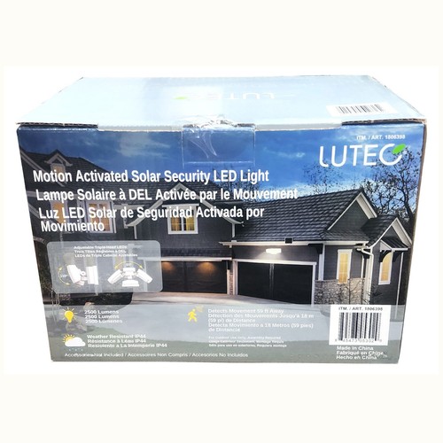 Triple Bright LED Solar Motion Activated Security Garden Light IP44 2500 Lumen - Picture 12 of 15
