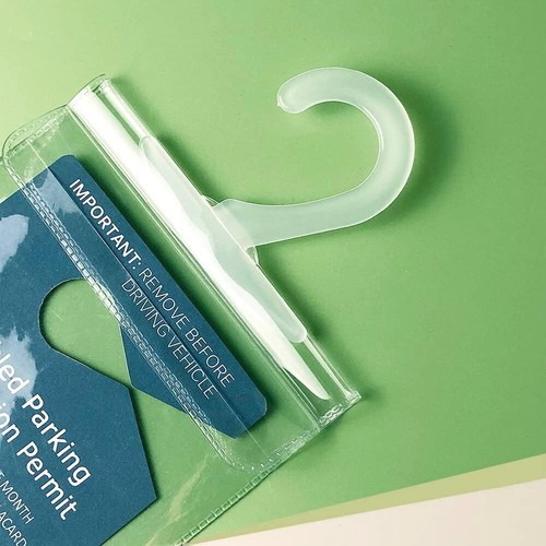 2x Handicap Parking Permit Placard Protector Cover Hanger Car Holder Hang Sleeve - Picture 2 of 14
