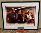 Michael Jordan Magic Johnson Larry Bird Auto Signed 16x20 Photo Framed UDA COA