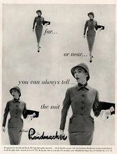 1950 a Handmacher Womens Fashion Suit Print Ad  IN STORE VOLUME SALE 