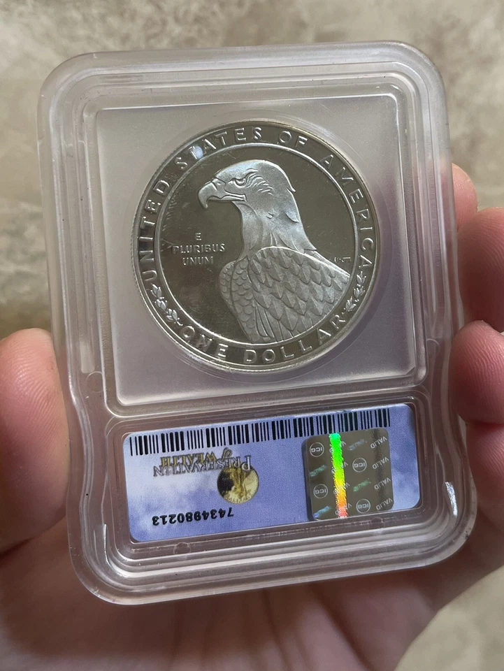 1983S MINT LA SPECIAL OLYMPICS COMMEMORATIVE DOLLAR ICG PF70 ULTRA CAMEO GRADED - Image 2 of 3