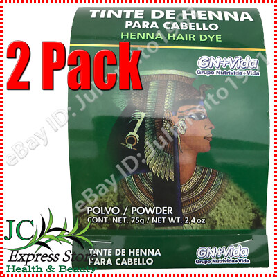 2 PACK TINTE DE HENNA PARA EL CABELLO HENNA HAIR DYE POLVO POWDER