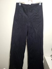 VINTAGE Naval Clothing Factory Pants Mens 30L Blue Wool US Navy Sailor