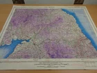 WW2 British "MILITARY" map entitled "THE BORDER" (NEWCASTLE, SUNDERLAND etc)