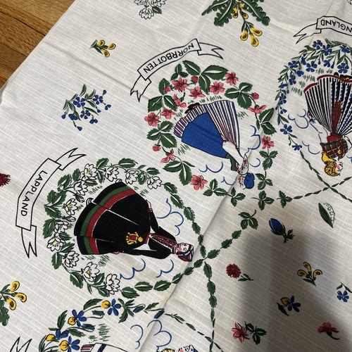Vintage 1950s Swedish Folk Costume Tablecloth/Tapestry - Picture 6 of 14