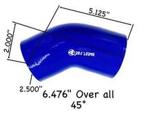 2.5" SILICONE LOWER RADIATOR HOSE PACCAR KW PETERBILT SIMILAR TO F50-1548