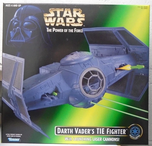 Star Wars Darth Vader TIE Fighter Starship Laser POTF Kenner SEALED Case Fresh!