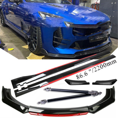 For Kia Stinger Front Bumper Lip Spoiler Splitter Side Skirt Body
