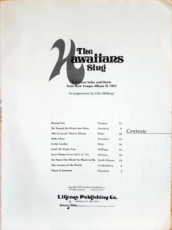 The Hawaiians Sing Mark & Diane Yasuhara Piano Vocal Guitar Sheet Music Book - Image 2 of 4