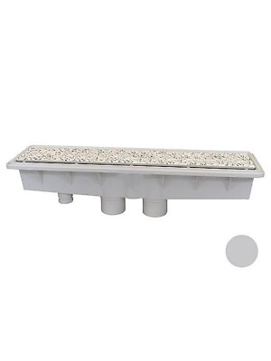 AVSC Dual Pebble Top Channel Drain Light Gray - Pentair In-Floor(A&A)