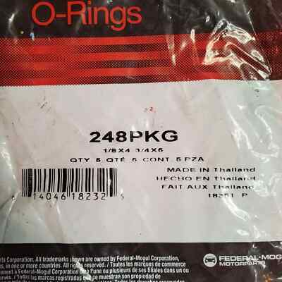 NEW! National 248PKG w/5 in the pack! Multi Purpose Seal  O-Ring O Ring