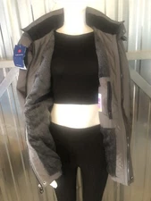 MOERDENG Brown Unisex Waterproof Ski Jacket  Snow Winter Snow Coat NWT Small Fur