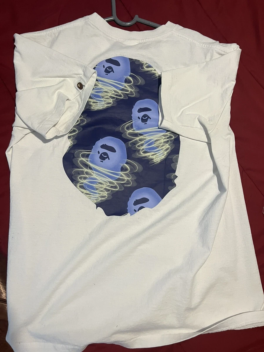 BAPE Ape Head Flame T-Shirt White/Blue