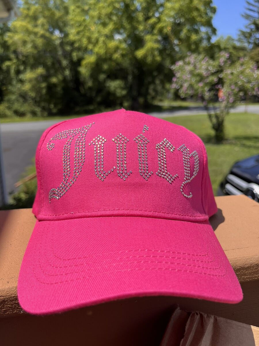 Juicy Couture Womens Rhinestone Logo Adjustable Baseball Hat Juicy Couture Womens Rhinestone Logo Adjustable Baseball Hat