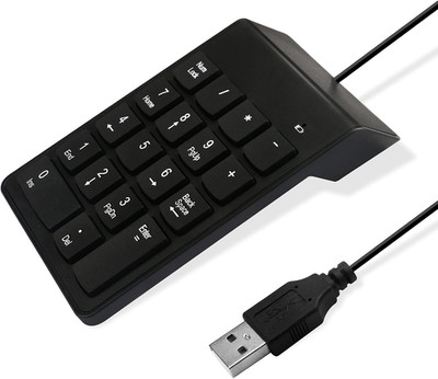 USB Numeric Keypad for Laptop Slim Portable 10 Key External Number Pad Mini PC