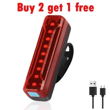 Cycling Taillight 5 Modes Bicycle Reat Back Light Safety Lamp USB Rechargeable